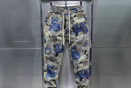 Embroidered Bear Joggers