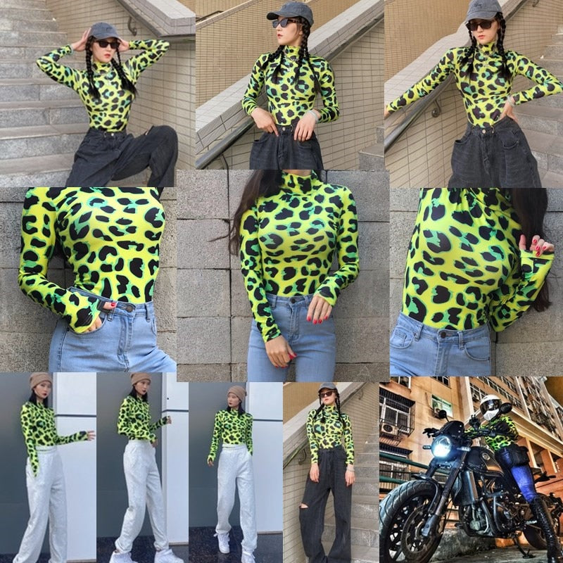 Neon Leopard | bodysuit
