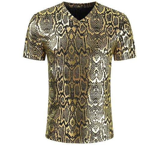 Sexy Serpent Slim Fit Short Sleeve Tee | Camiseta Masculina Solid Color Mens T Shirts Tee Shirt Homme