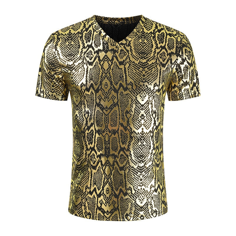 Sexy Serpent Slim Fit Short Sleeve Tee | Camiseta Masculina Solid Color Mens T Shirts Tee Shirt Homme