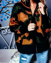 Camouflage Sweater Jacket