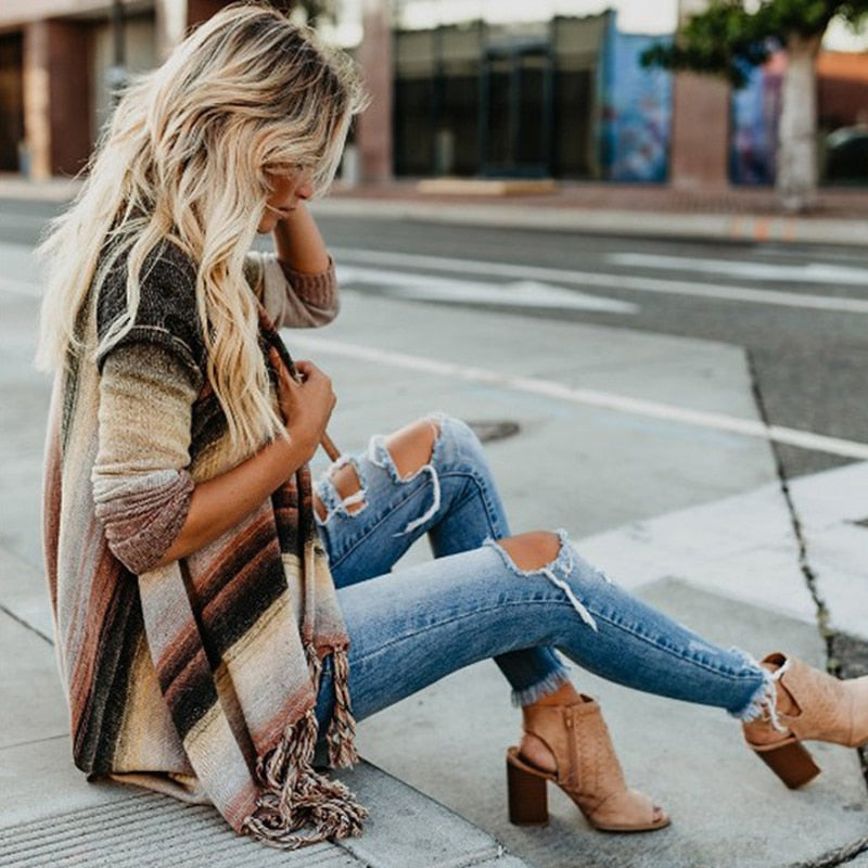 Shrug Tassel Sweater