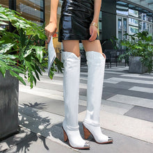 New Thigh High Metal Pointed Toe Cowgil