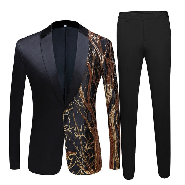 Men's Sexy Sequin Party Slim Fit | Wedding Party | Suit Jackets | sequined Blazer suits