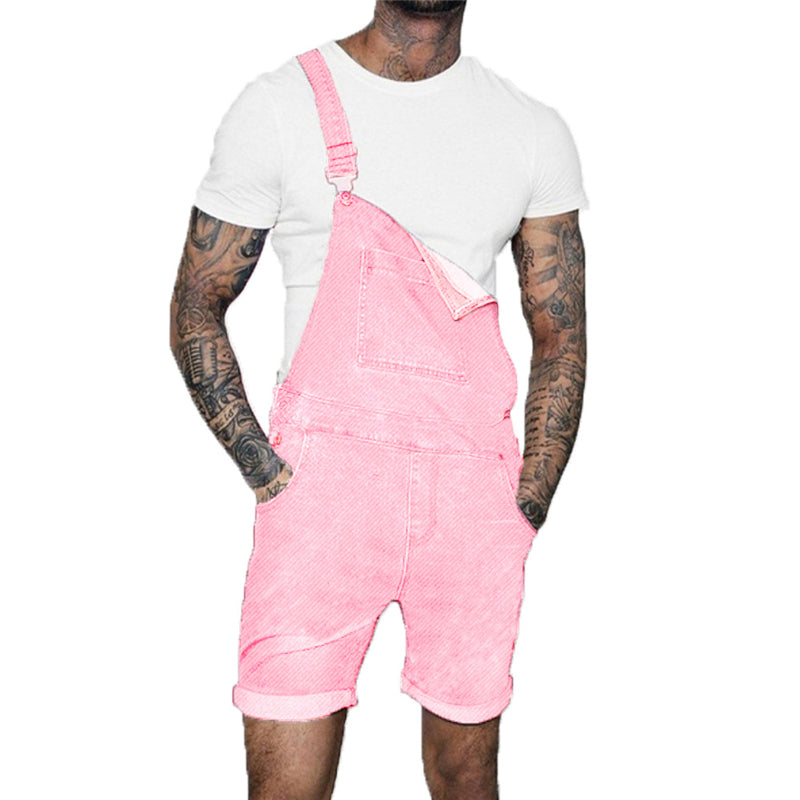 Black Denim Pink | Denim | Overall Shorts | Jumpsuits