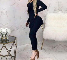 Women Ribbed Two Piece Sexy Slit Sweater Set