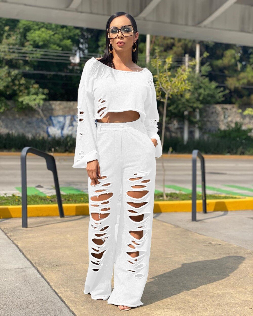 Casual Distress Two Piece
